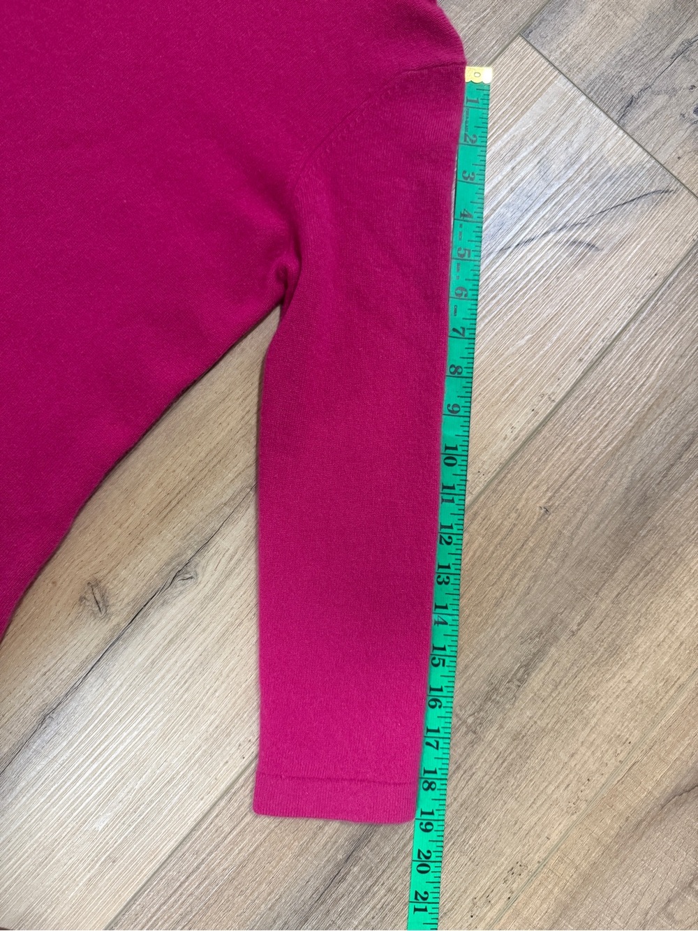 Jones New York 100% Cashmere Cowl Neck Top S/M Fuchsia Hot Pink 2-Way Sweater - Picture 6 of 8